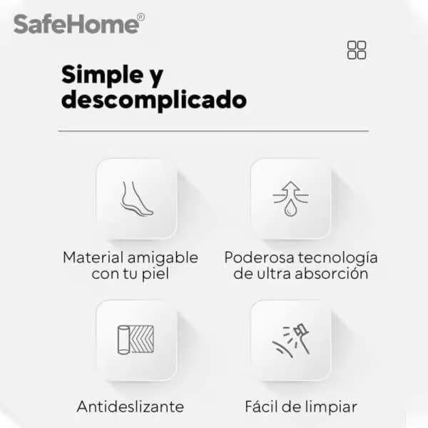 SafeStep™ - Tapete Antideslizante y Absorbente para Baño