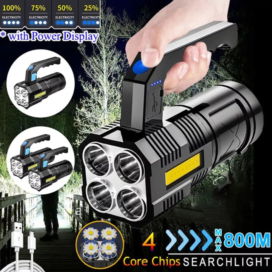 Falcon™ Linterna LED Potente con Carga USB y Manija