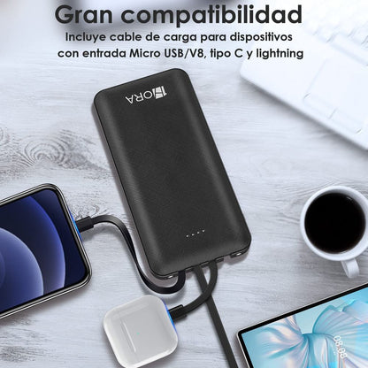 1hora Power Bank Portátil 4cables Gar148