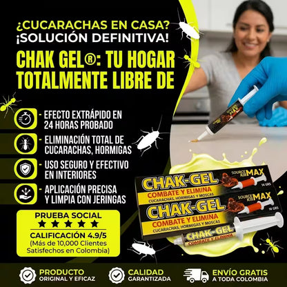 CHAKGEL®  La Solución Contra las Cucarachas