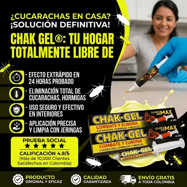 CHAKGEL®  La Solución Contra las Cucarachas