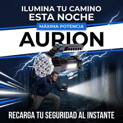 Aurion™  Linterna LED Potente con Carga USB y Manija