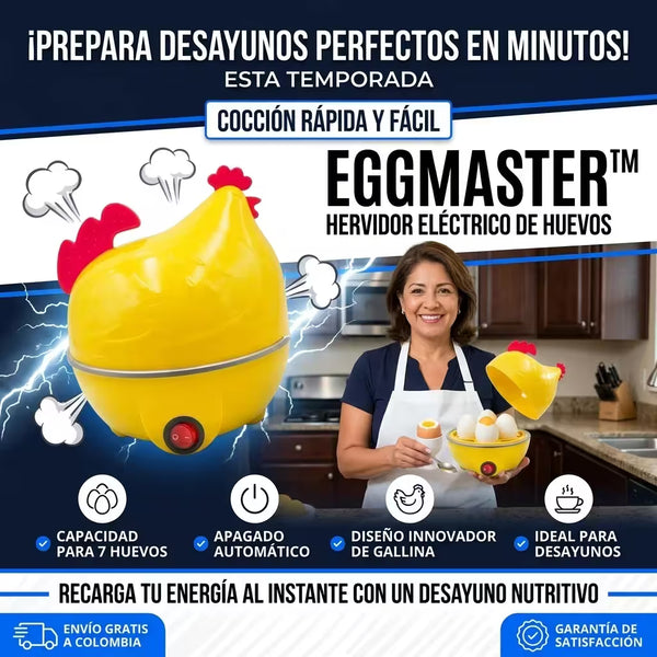 EggMaster™ - Hervidor Eléctrico de Huevos en Forma de Gallina