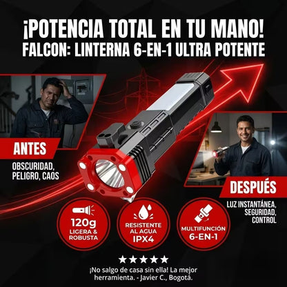 Falcon® - Linterna 6 en 1 Ultra Potente