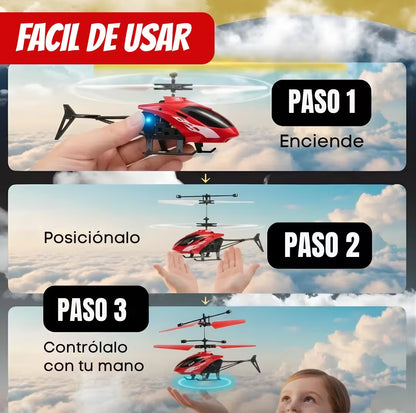 SkyRider® Helicóptero con Sensor de Movimiento