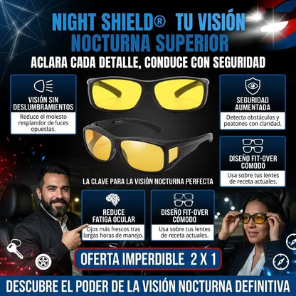 Night Shield® Gafas Con Visión Nocturna Hd - 2x1