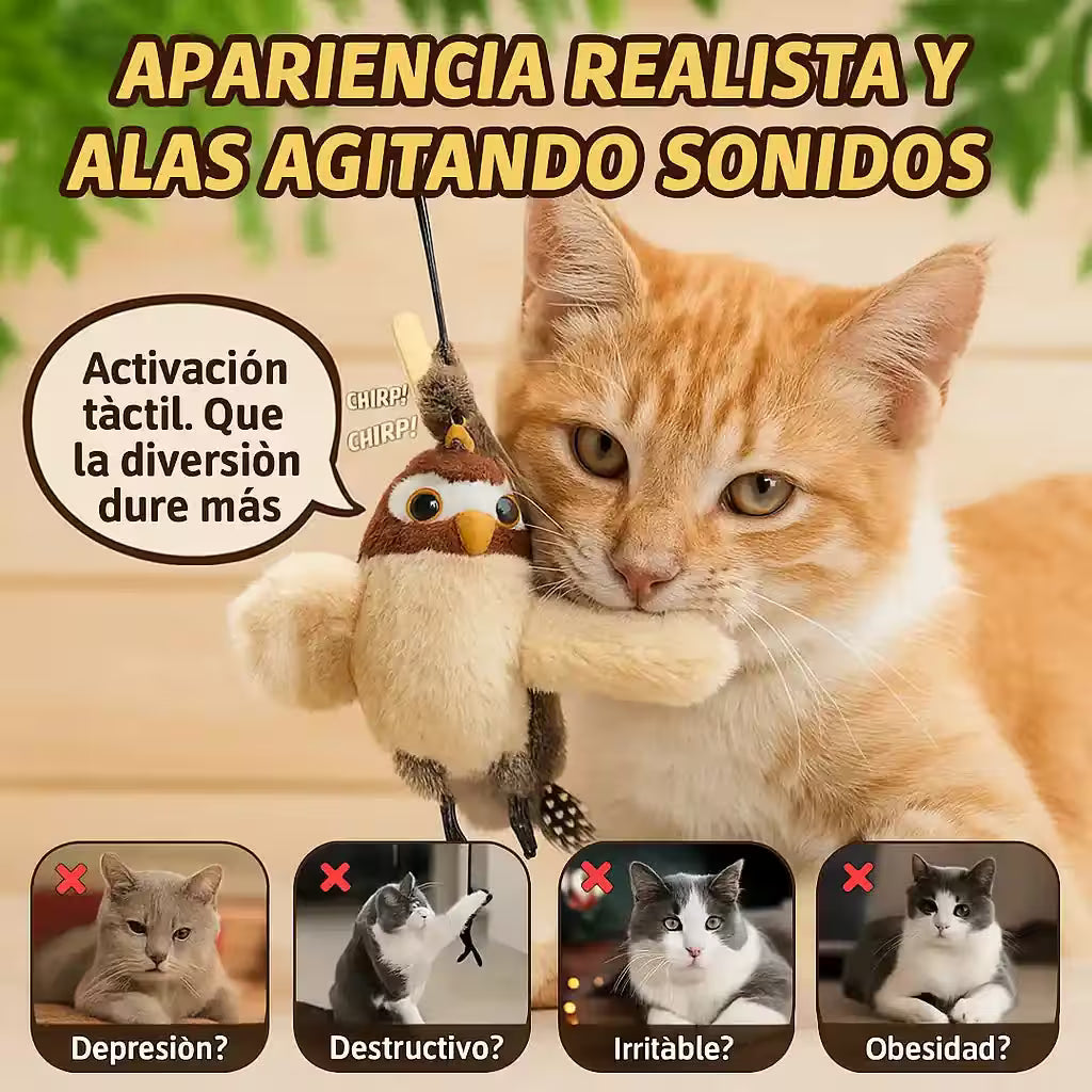 MiauFly®  Pájaro Interactivo para Gatos