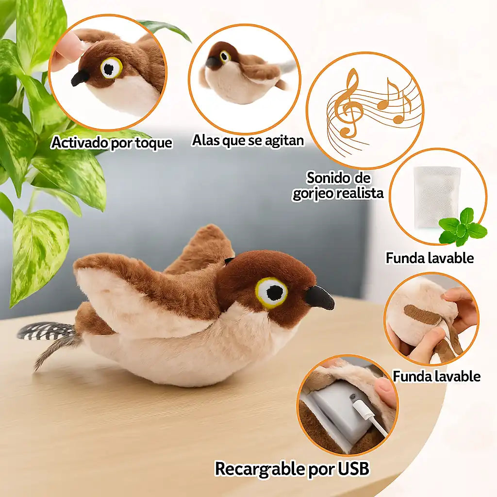 MiauFly®  Pájaro Interactivo para Gatos