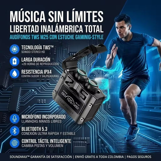 SoundMax™ - Audífonos Inalámbricos Bluetooth M25 TWS™