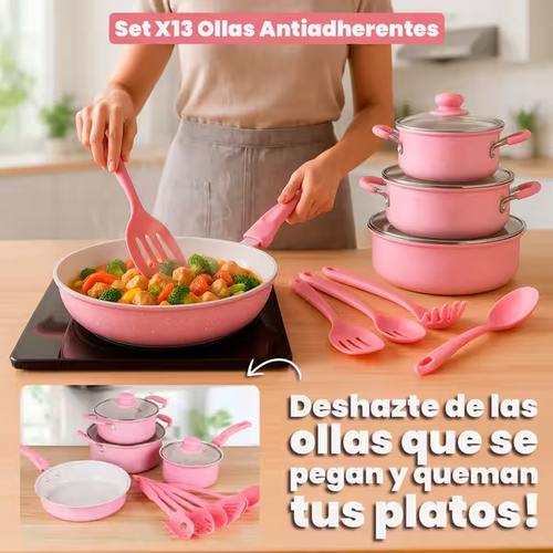 Vitalcook® Juego de Ollas Antiadherentes - 13 Piezas